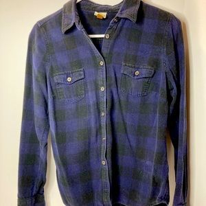 Blue and Black Plaid Flannel